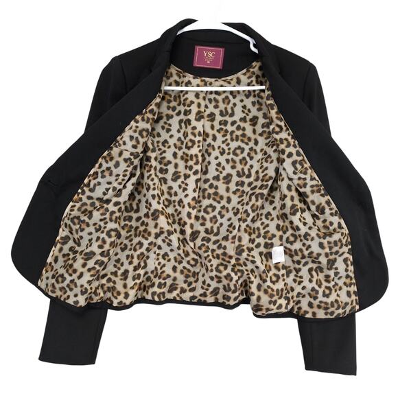 YSC Yessica Sz 6 Women's Black Single Button Blazer Jacket, Preppy Career Y2K - Picture 4 of 6